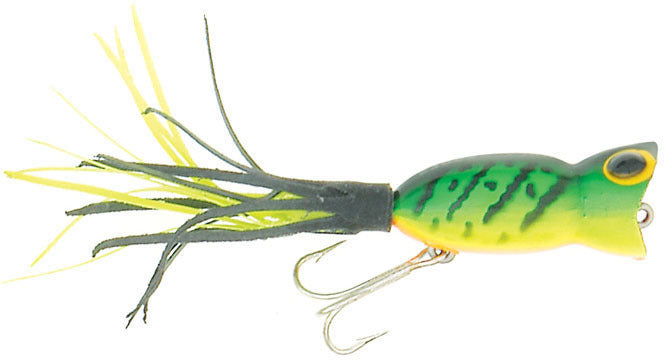 Arbogast G760-115 Hula Popper Topwater Popper, 2", 3/8 oz Firetiger, Floating