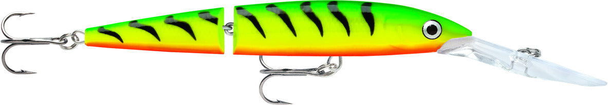 Rapala JDHJ12FT Jointed Deep Husky Jerk, 4 3/4", 1/2 oz, Firetiger Suspending