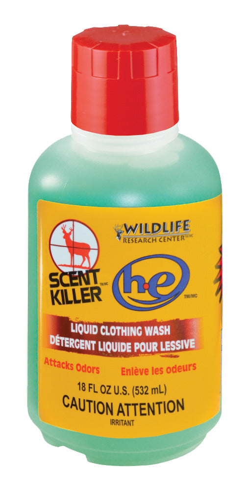 Wildlife Research 20546 Scent Killer Liquid Clothing Wash (Super Charged) BI-LINGUAL, 18 FL OZ