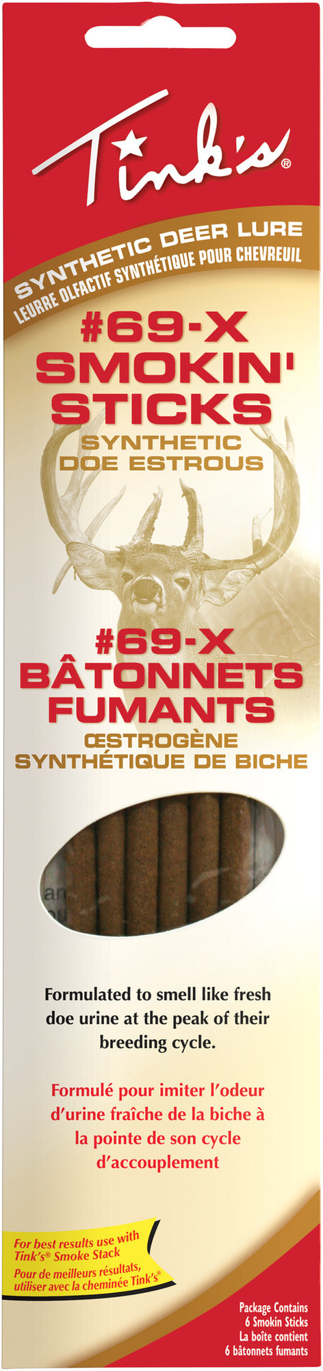 Tink's W6106BL Smokin' Sticks #69-X Synthetic Doe Rut Estrous, 6 pack