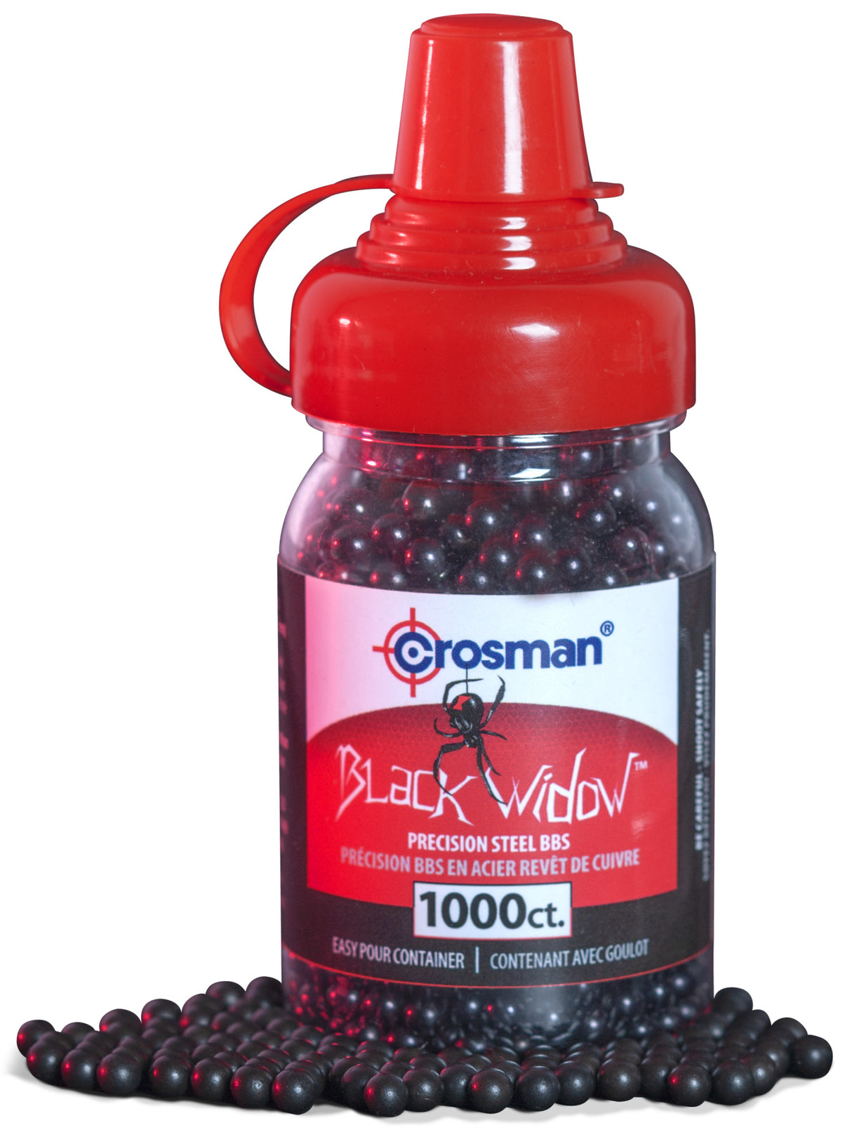 Crosman CBW1K Black Widow 4.5mm Black Coated BB, 1000 Count