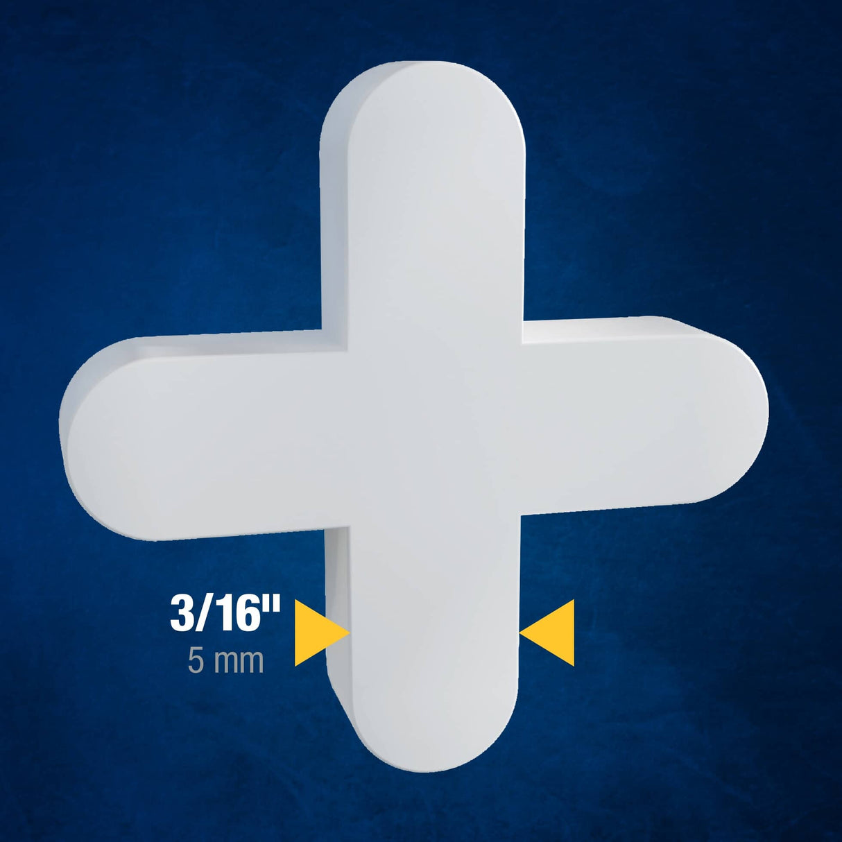 3/16" Flexible Tile Spacers - White, 300 Pack