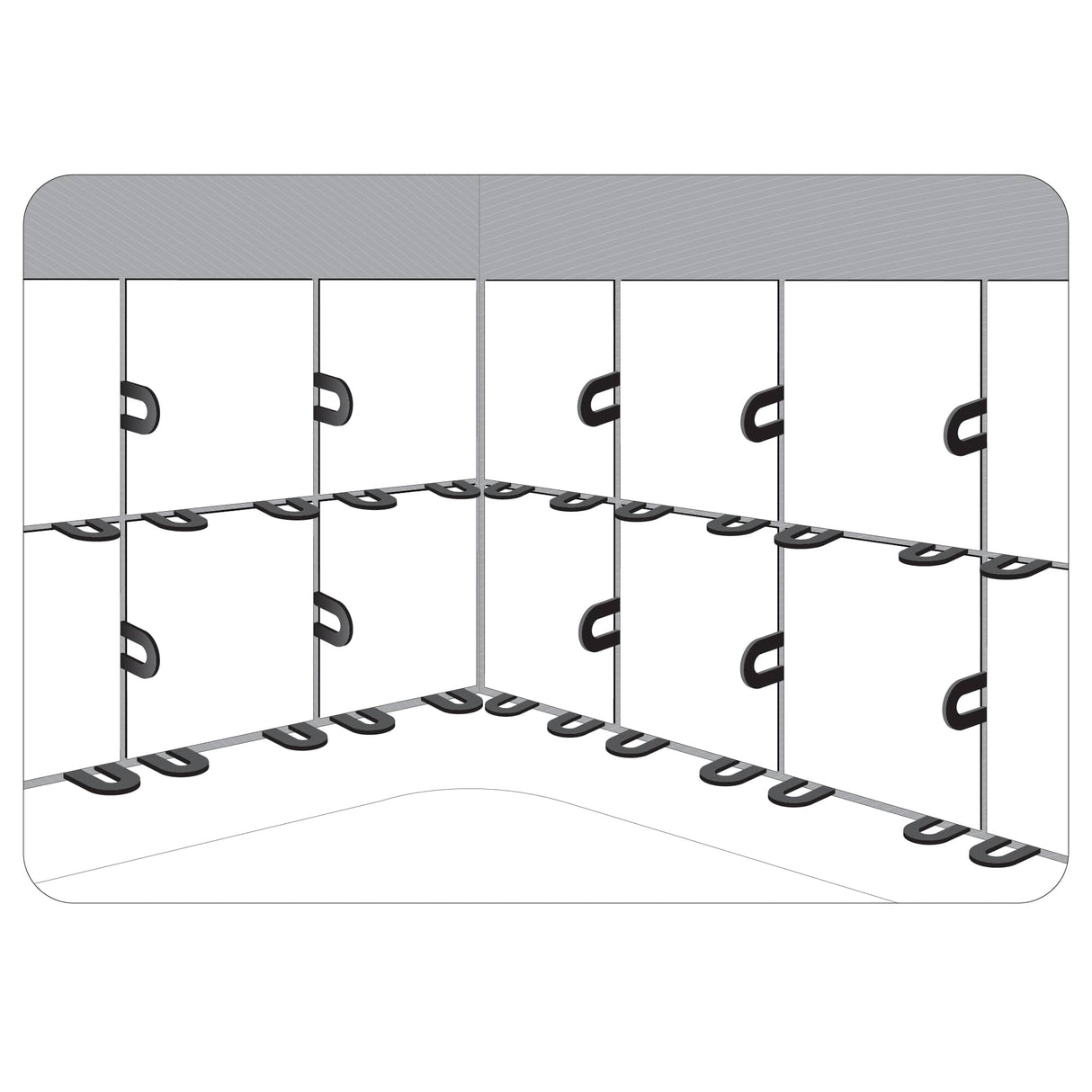1/8" Horseshoe Shim Tile Spacers - Red, 150 Pack
