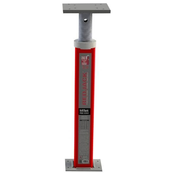 116" - 120" Adjustable Steel Jack Post -  3" Square Column