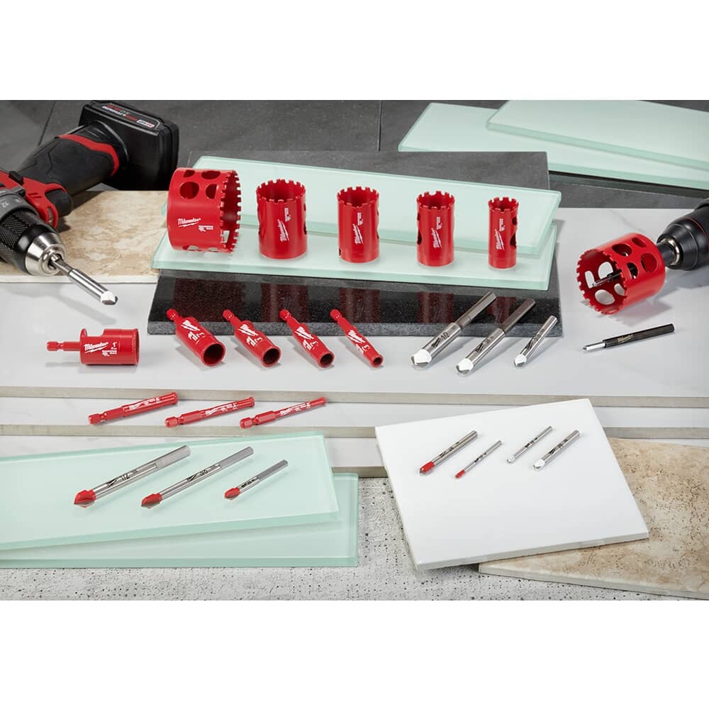 Glass & Tile Drill Bit Set - 4 Piece