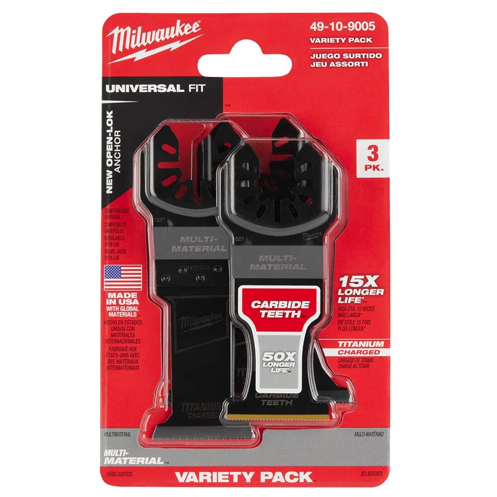 Open-Lok Multi-Tool Oscillating Multi-Material Cutting Blades - 3 Pack