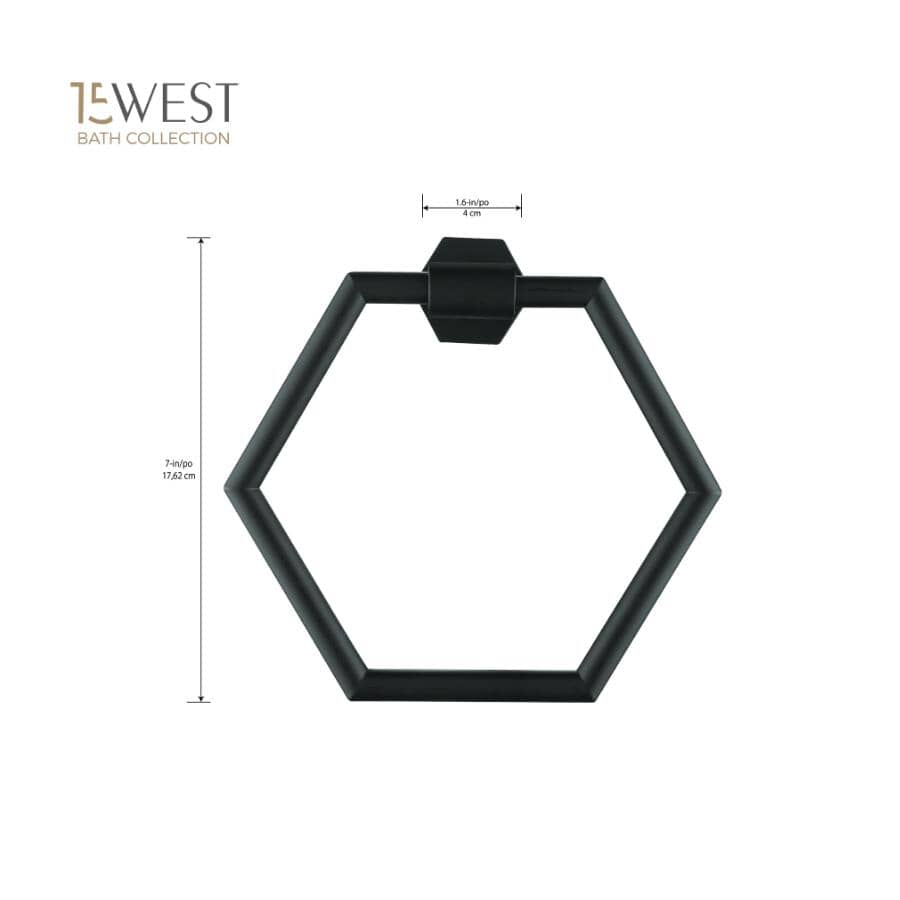 4 Piece York Bath Accessory Set - Black