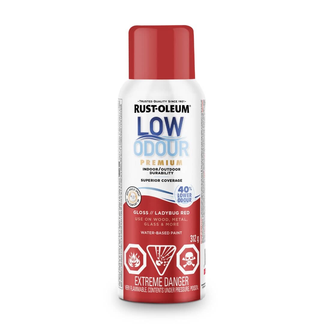 Low Odour Water-Based Spray Paint - Lady Bug Red, 312 g