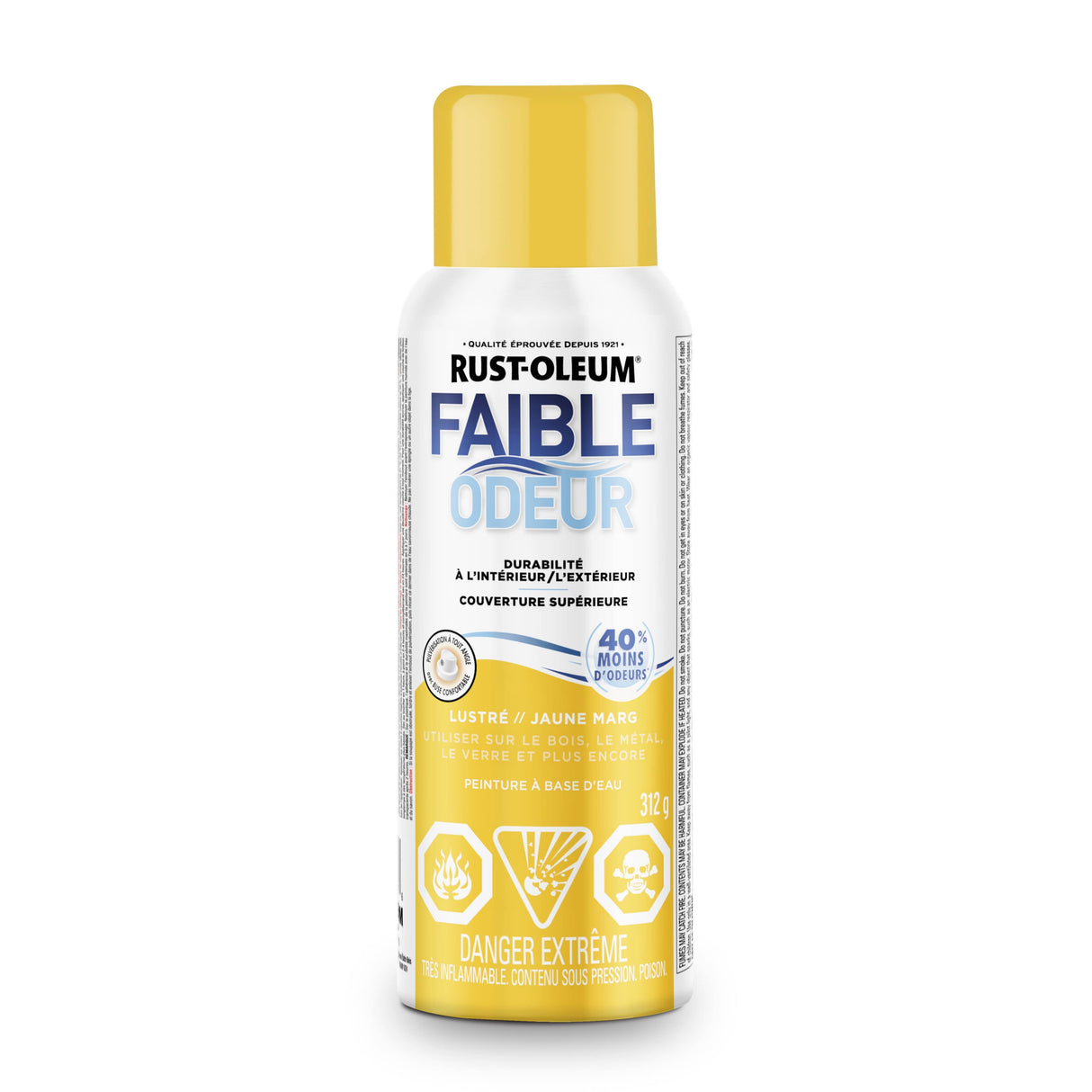Low Odour Water-Based Spray Paint - Daisy Yellow, 312 g