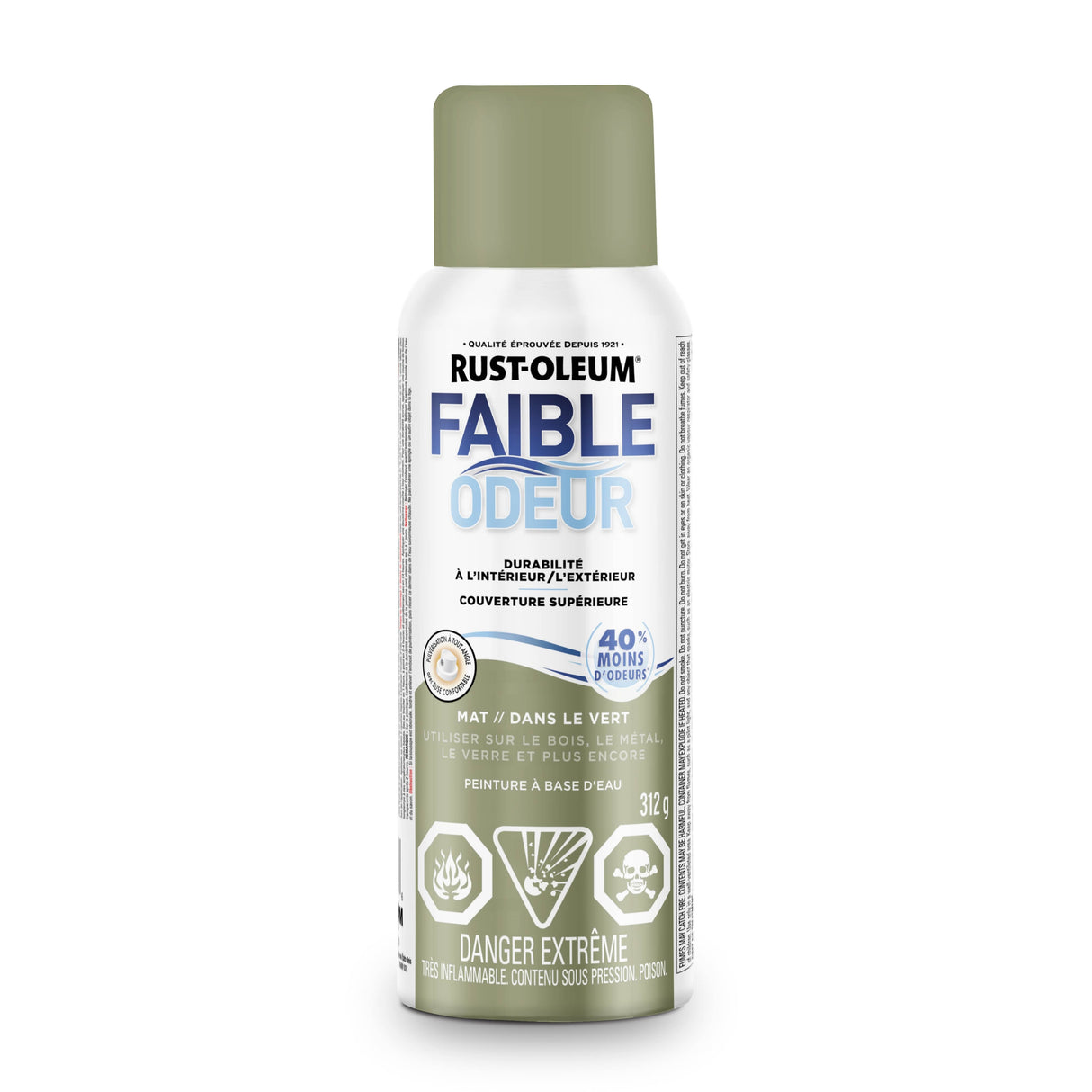 Low Odour Water-Based Spray Paint - In The Green, 312 g