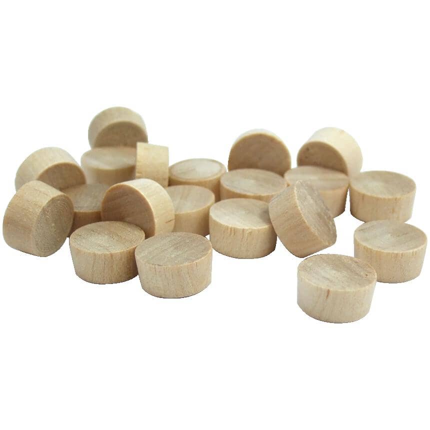 20 Pack 1/2" Flathead Birch Plugs