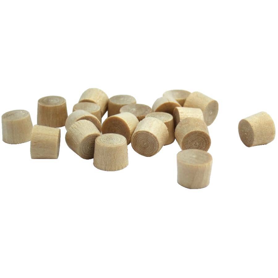 20 Pack 5/16" Flathead Birch Plugs