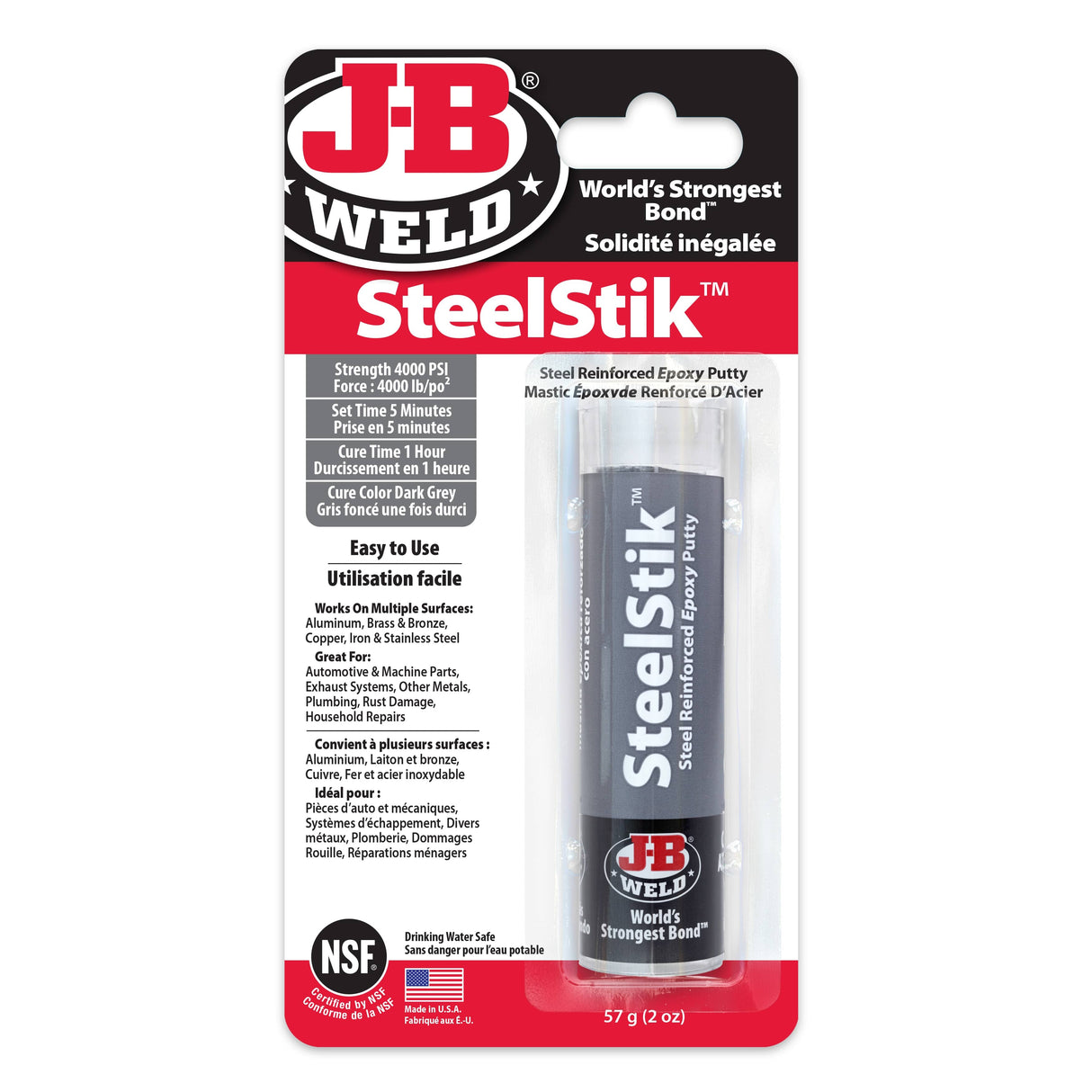 SteelStik Steel Reinforced Epoxy Putty - 2 oz