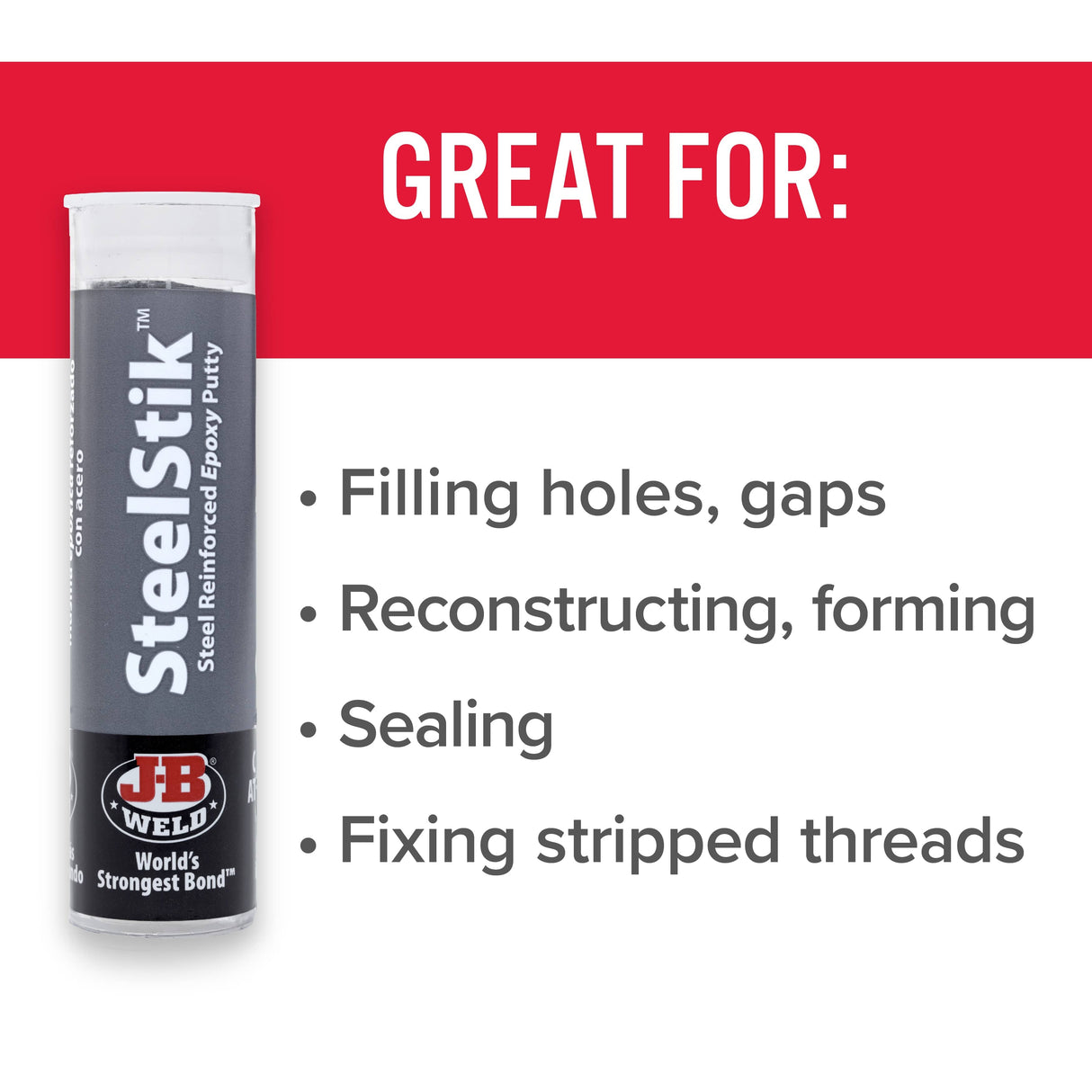 SteelStik Steel Reinforced Epoxy Putty - 2 oz