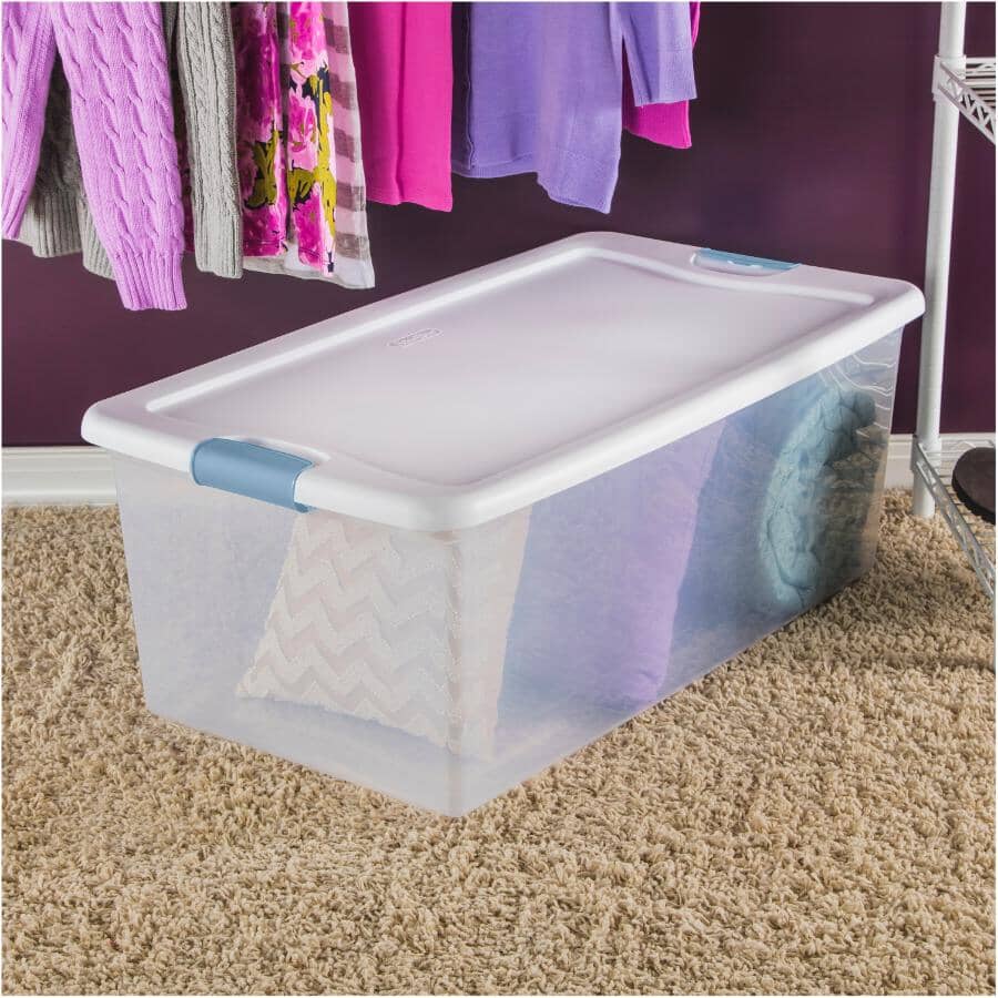 100 L Large Clip Storage Box - Clear