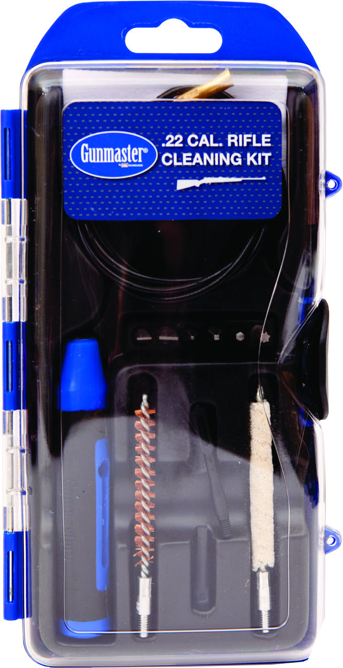 GunMaster GM22LR 12 PC .22 Caliber Rifle Cleaning Kit with Pull Through Rod and 6 Piece Driver Bit Set