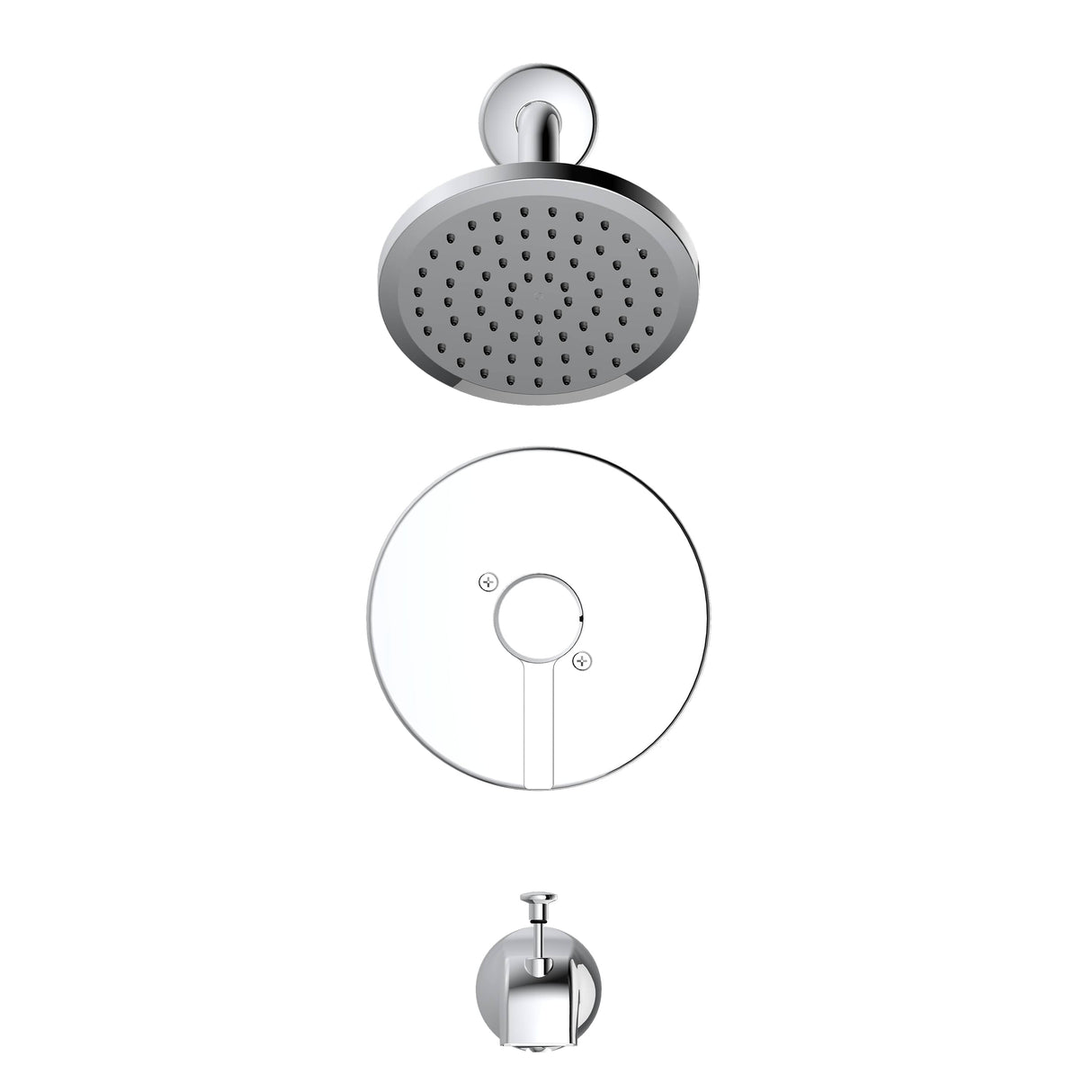 Adessa Single Handle Pressure Balanced Tub & Shower Faucet - Chrome