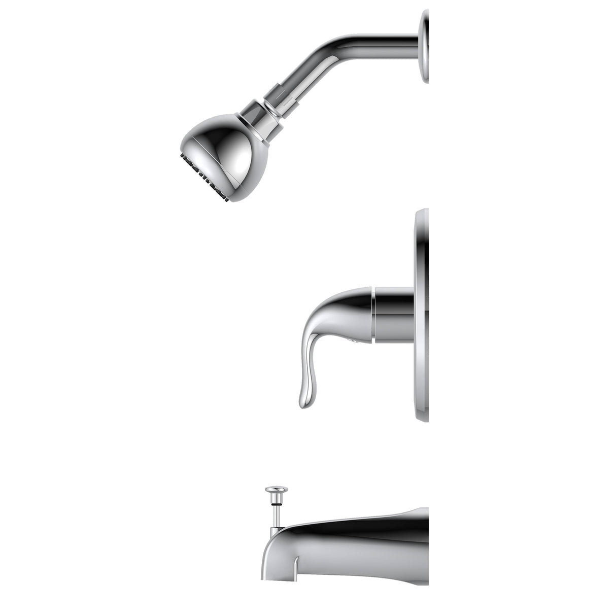 Merton Single Handle Pressure Balanced Tub & Shower Faucet - Chrome