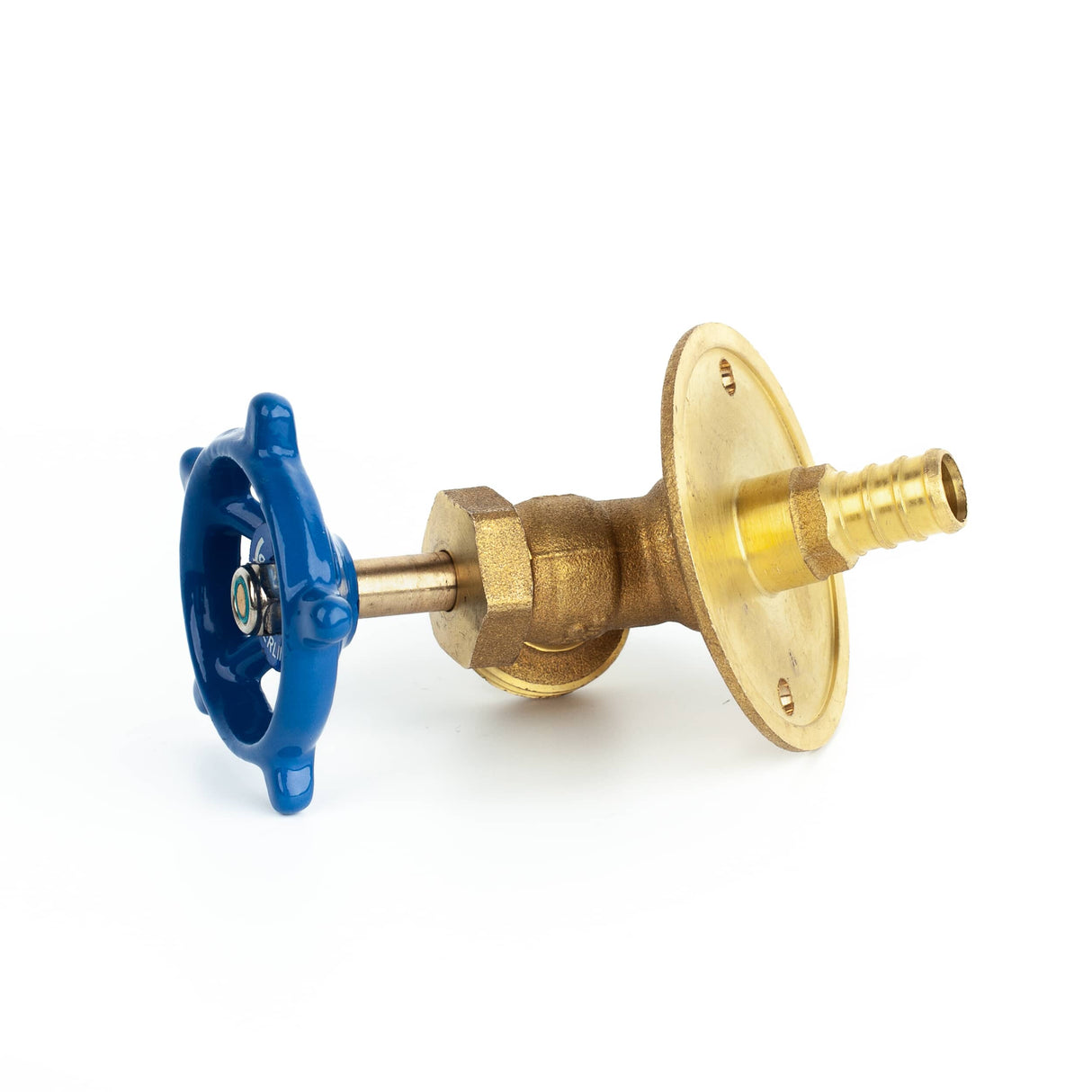 1/2" PEX x 3/4" Male Garden Hose Thread Bibb Sillcock Valve - with Flange