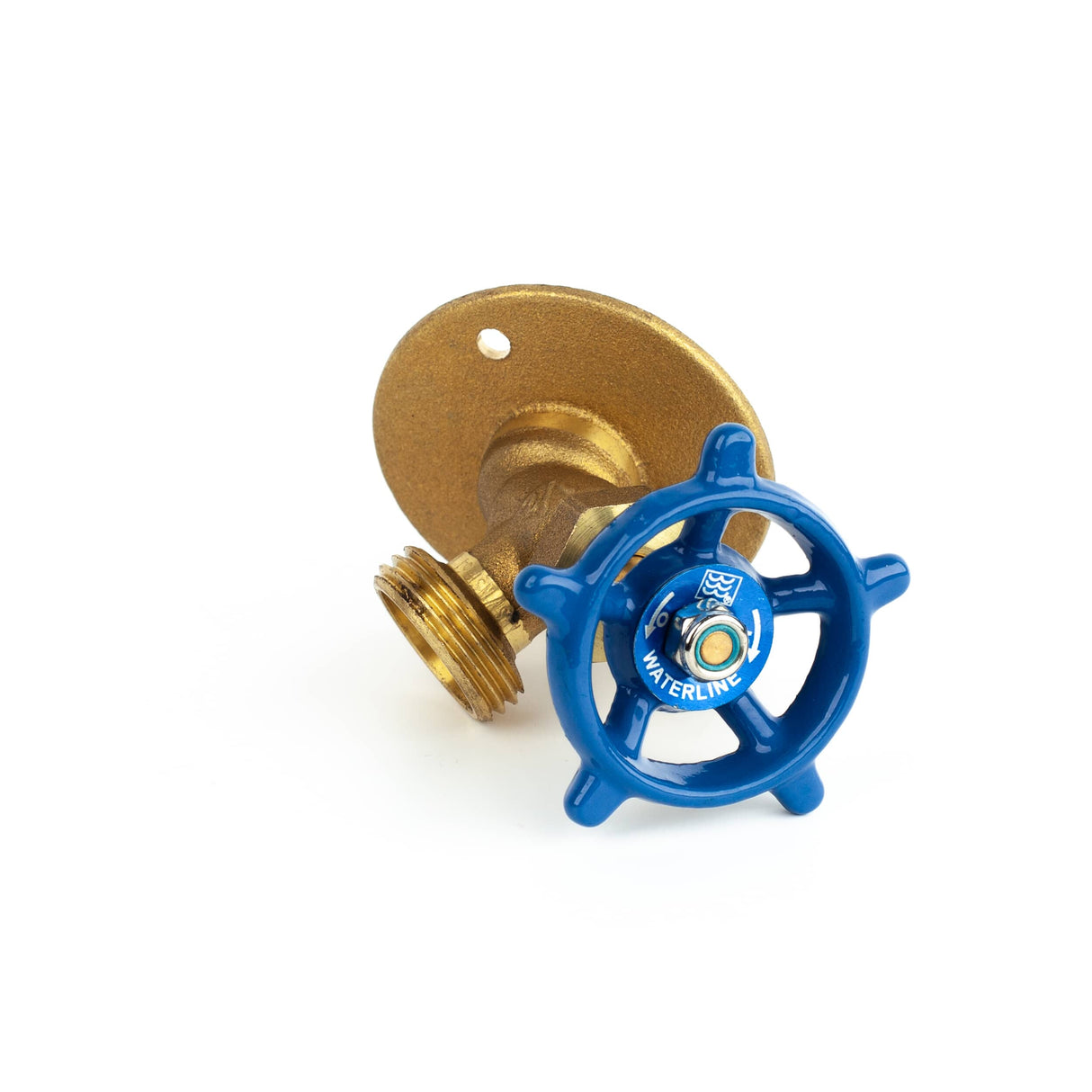 1/2" PEX x 3/4" Male Garden Hose Thread Bibb Sillcock Valve - with Flange