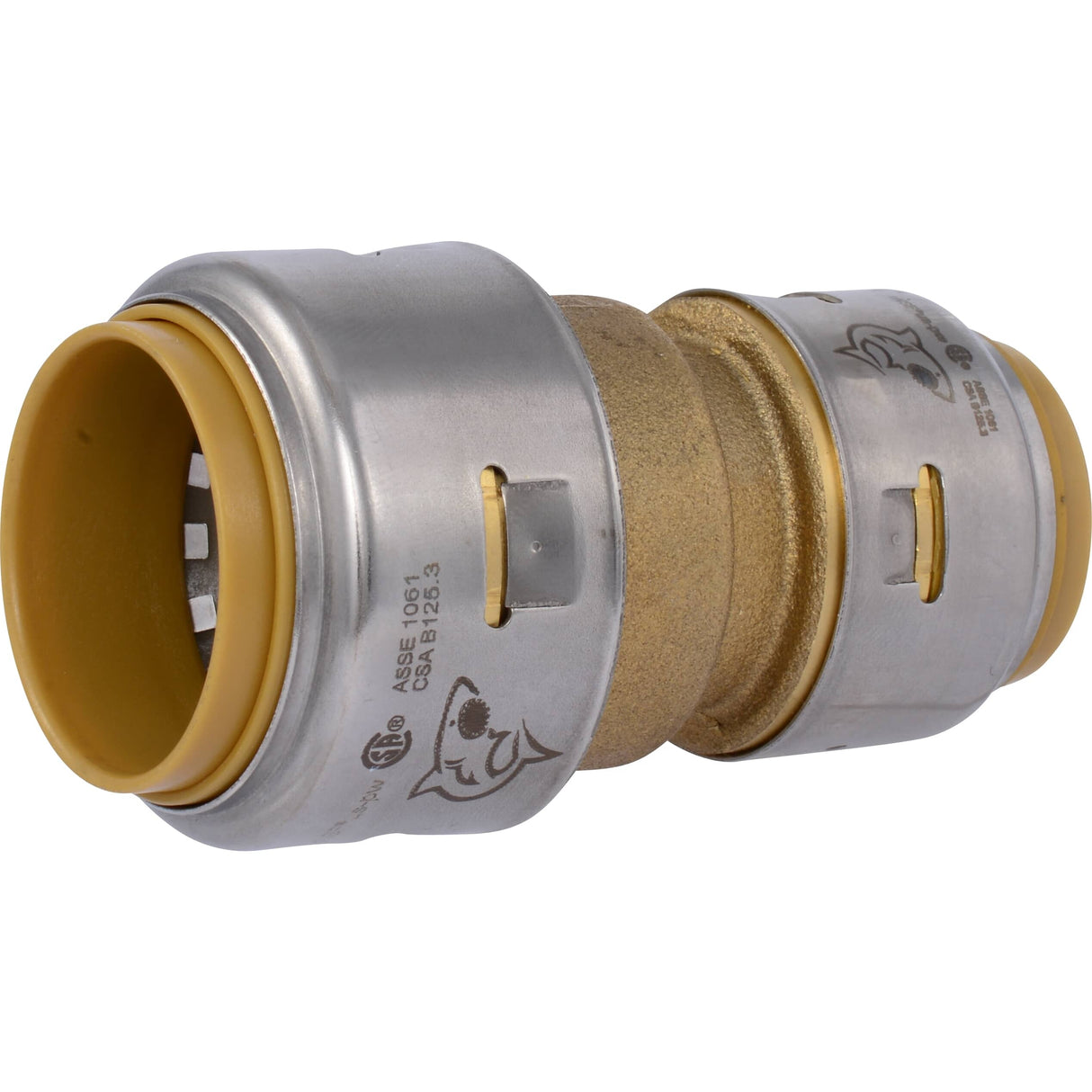 1" x 3/4" Push Fit Brass Reducing Coupling