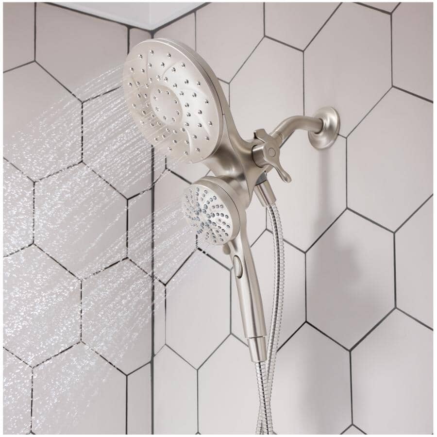 Engage 6 Setting Handheld & Rain Showerhead - with Magnetix, Spot Resist Brushed Nickel