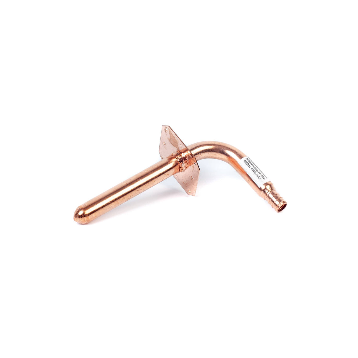 6" x 1/2" PEX Copper Stub-Out 90 Degree Elbow with Flange