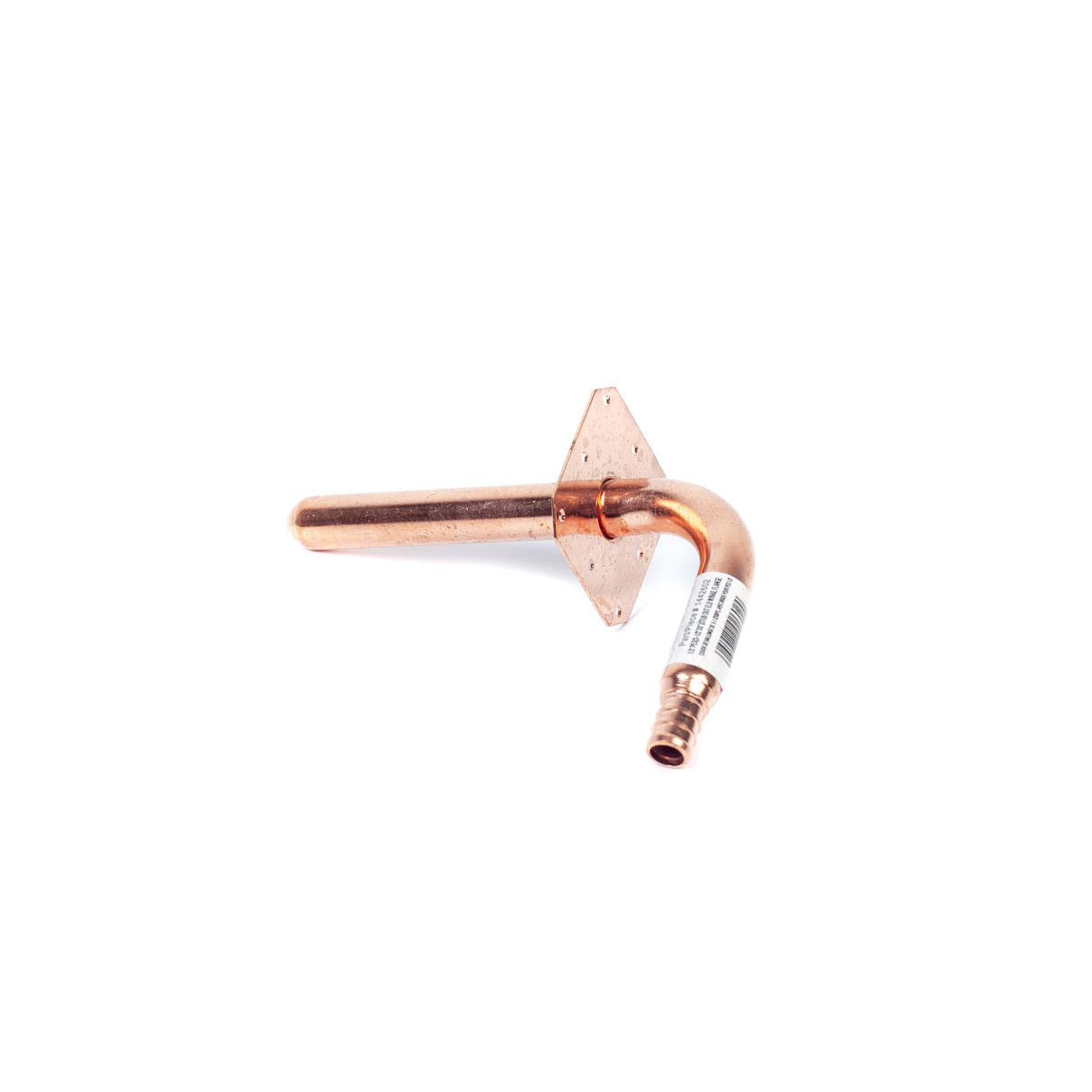 6" x 1/2" PEX Copper Stub-Out 90 Degree Elbow with Flange