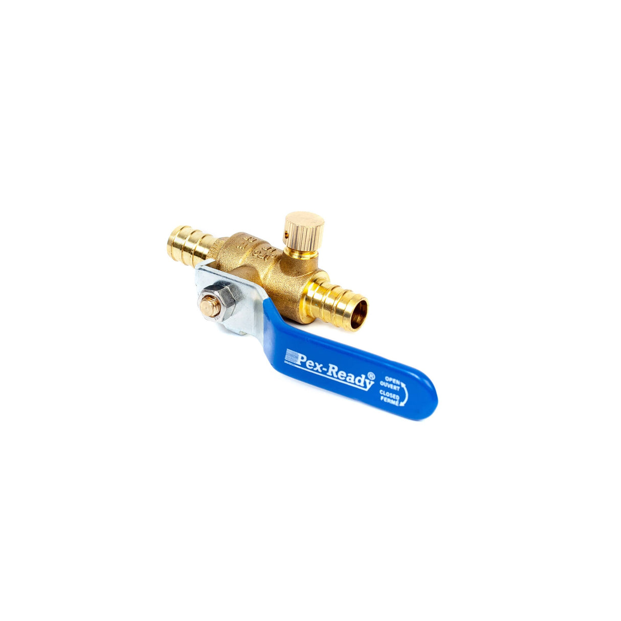 1/2" PEX Brass Ball Valve - with Drain