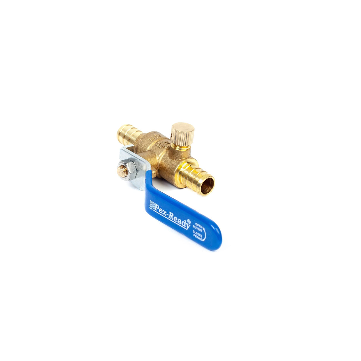 1/2" PEX Brass Ball Valve - with Drain