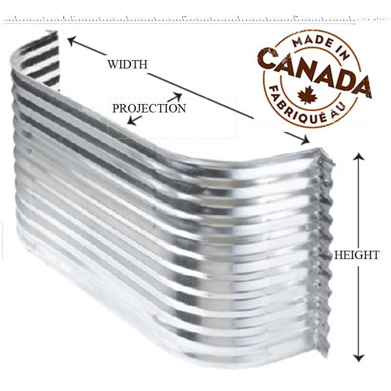36" x 12" x 22" Galvanized Window Well
