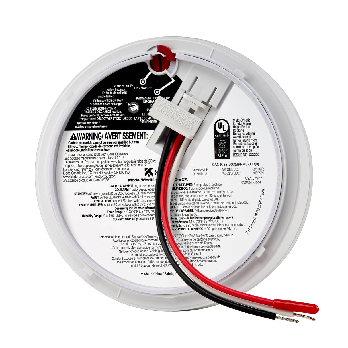 Hardwired Smoke & Carbon Monoxide Detector with Worry Free 10 Year Backup Battery - Voice Warning