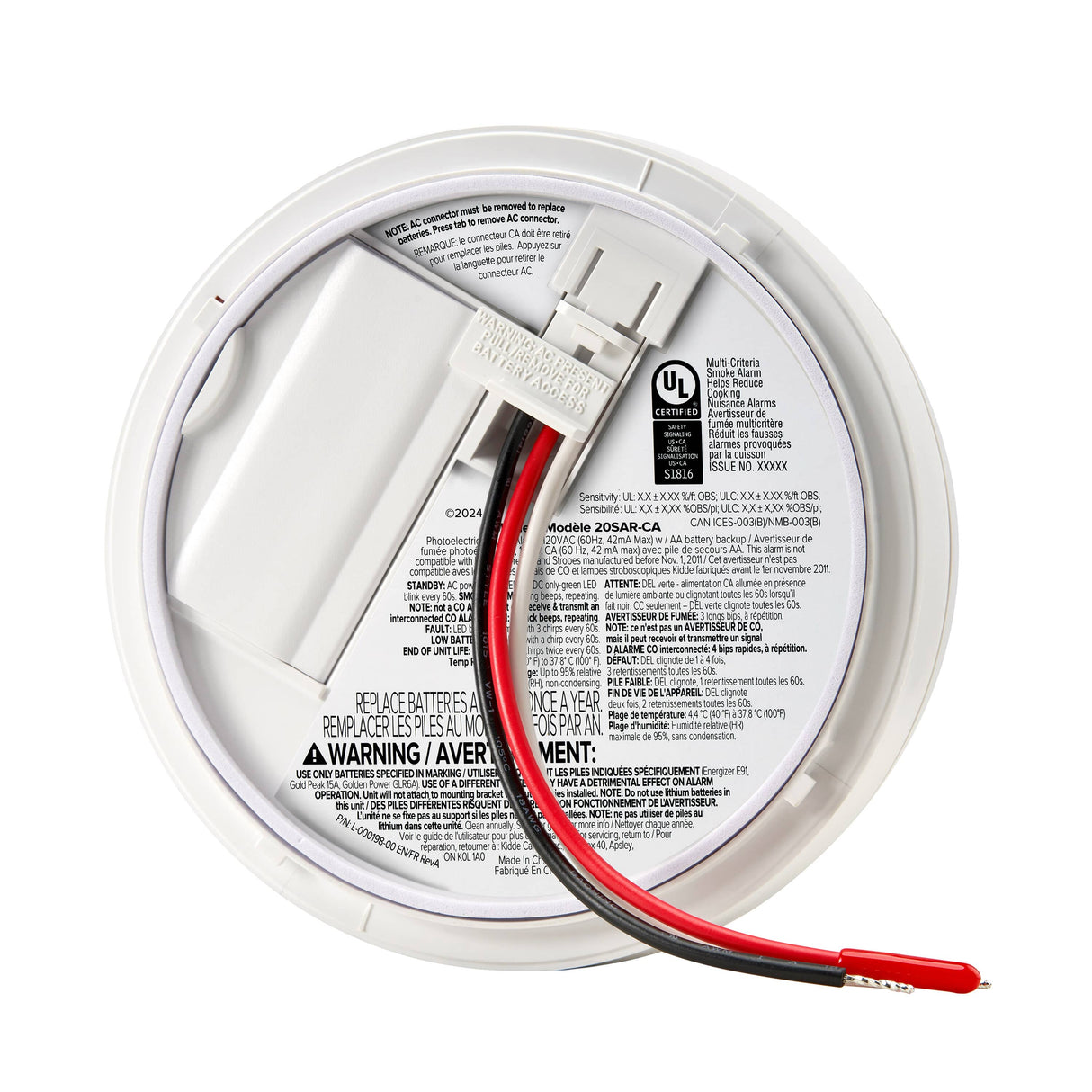 Hardwired Smoke Detector with AA Battery Backup
