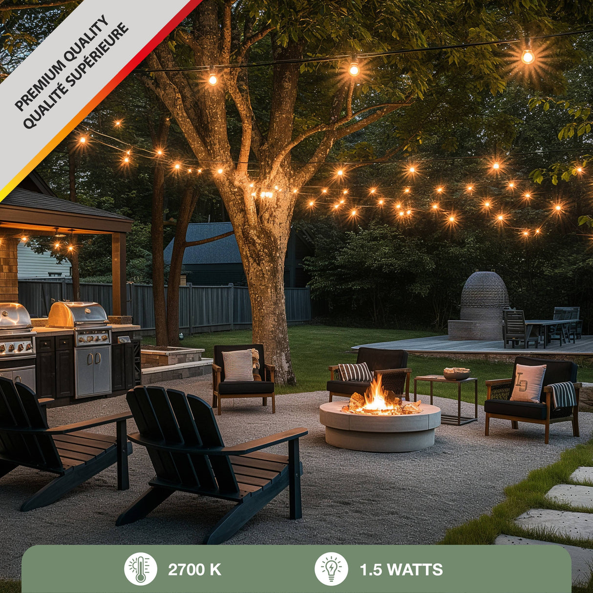 Solar Edison Light Set - 12 Warm White LEDs