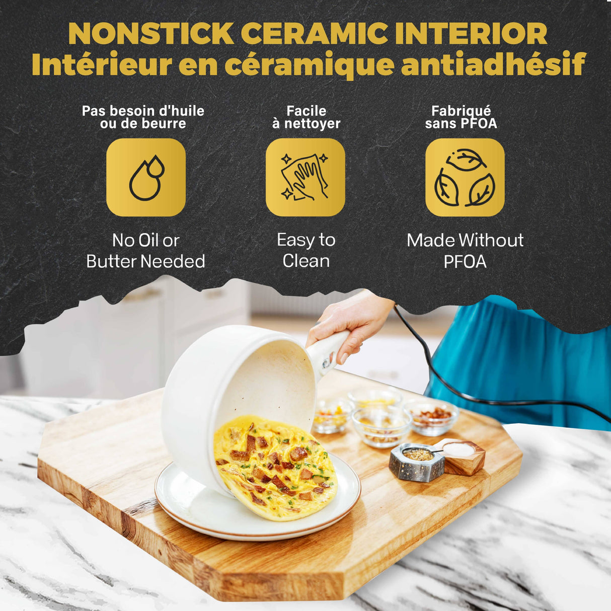 White Electric Cooker - 1.5 L