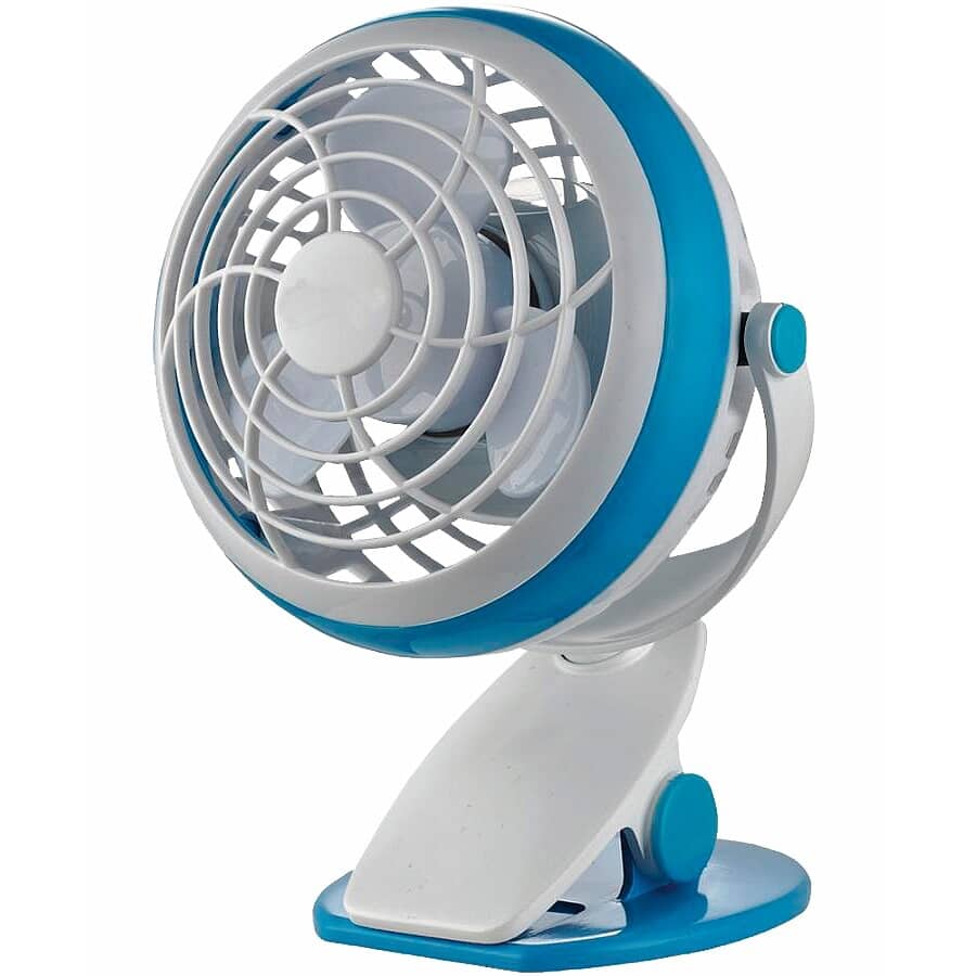 4" Personal USB Table Top Fan with Clip