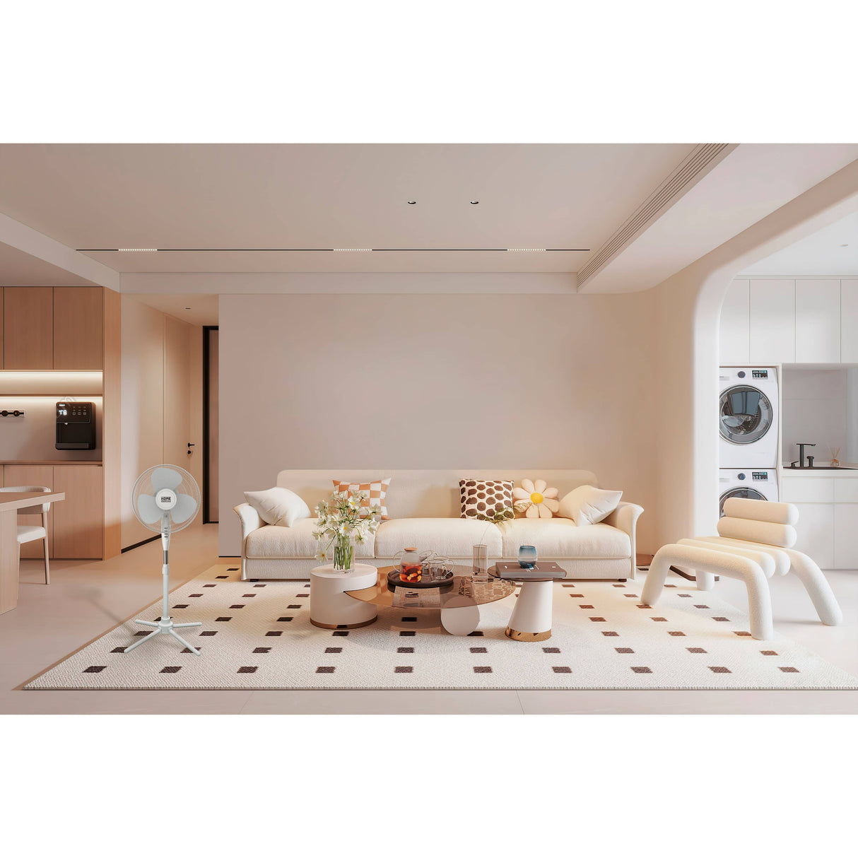 16" Oscillating Pedestal Fan - with 3 Speeds, White