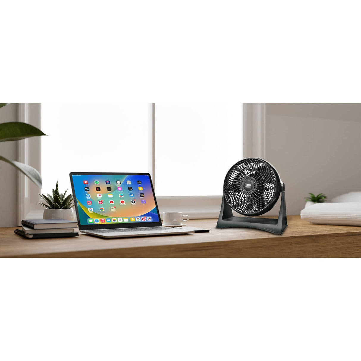 8" Turbo Fan with Tilt - Black