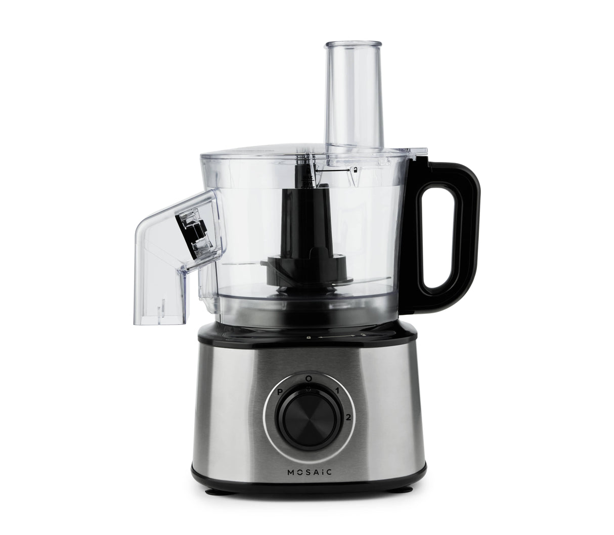 8 Cup Food Processor/Chopper with Detachable Side Chute - Black, 500W