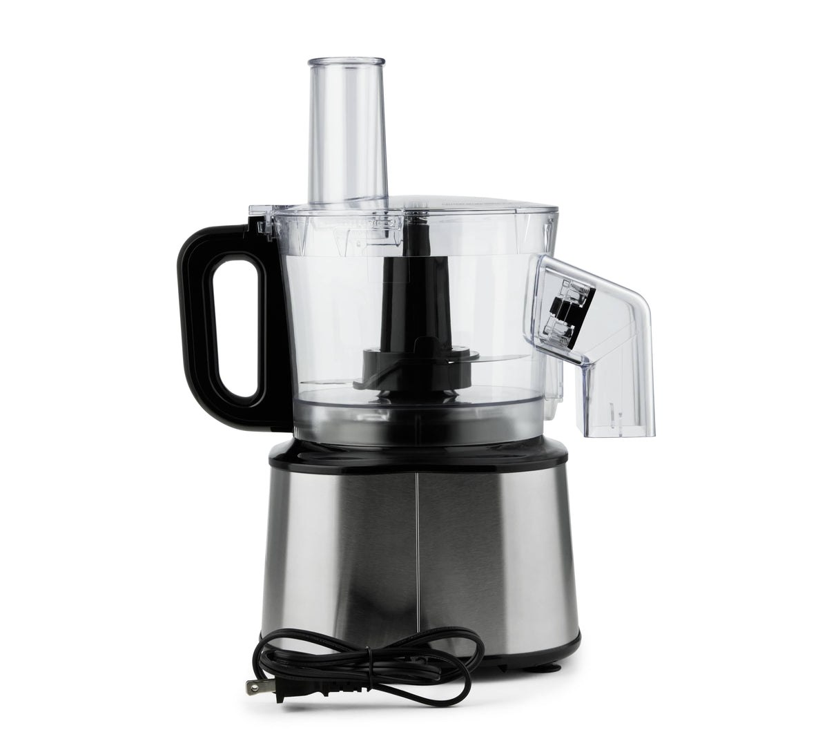8 Cup Food Processor/Chopper with Detachable Side Chute - Black, 500W