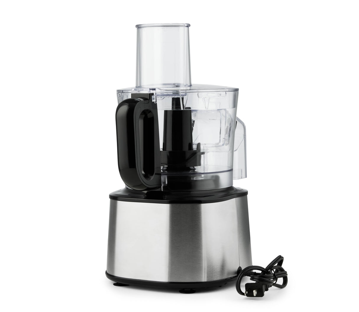 8 Cup Food Processor/Chopper with Detachable Side Chute - Black, 500W