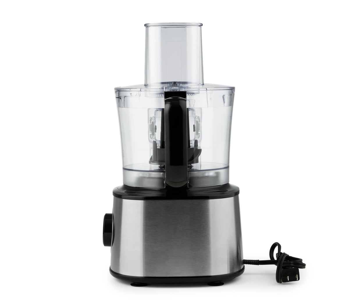 8 Cup Food Processor/Chopper with Detachable Side Chute - Black, 500W