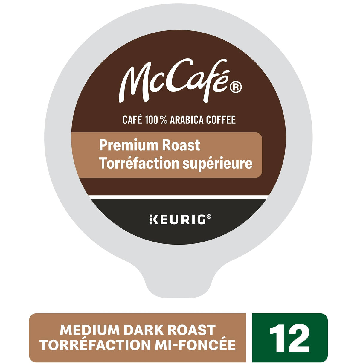 Premium Medium Dark Roast K-Cup Coffee Pods - 12 Pack