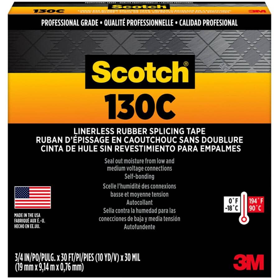 130C Linerless Rubber Splicing Tape - 3/4" x 30'
