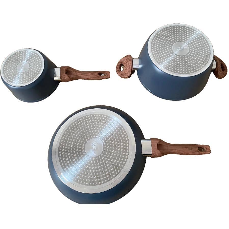 Non-Stick Starter Pack Cookware Set - Smoked Grey, 5 Piece