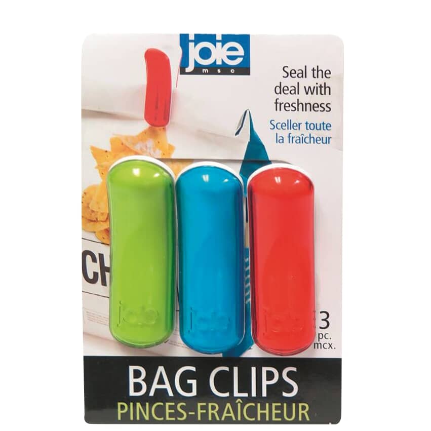 Snack Bag Clips - Assorted Colours, 3 Pack