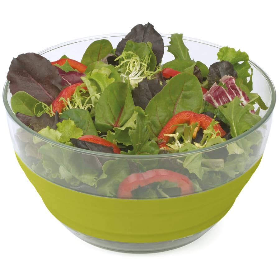 3 L Collapsible Salad Spinner - Green