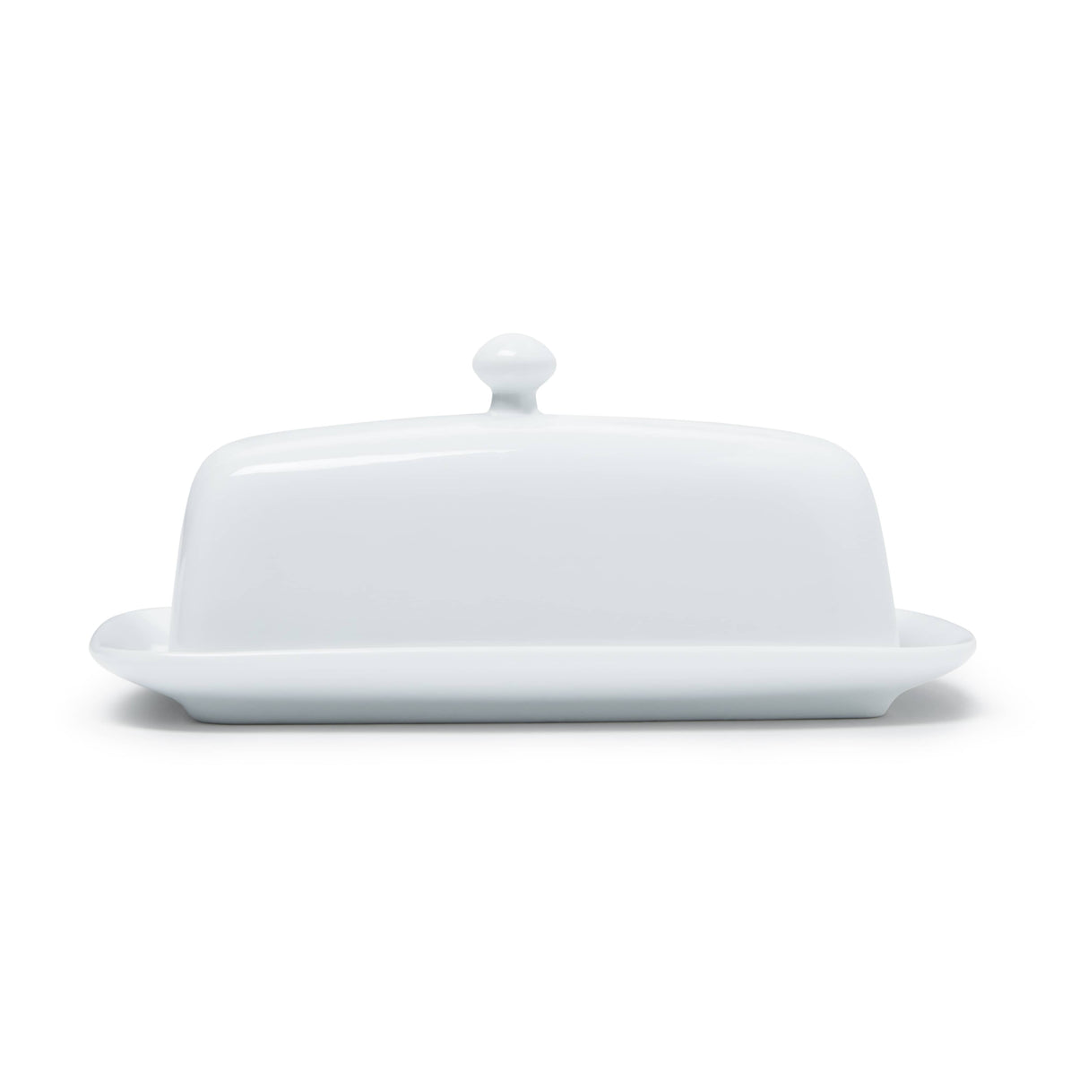 Butter Dish with Cover - White