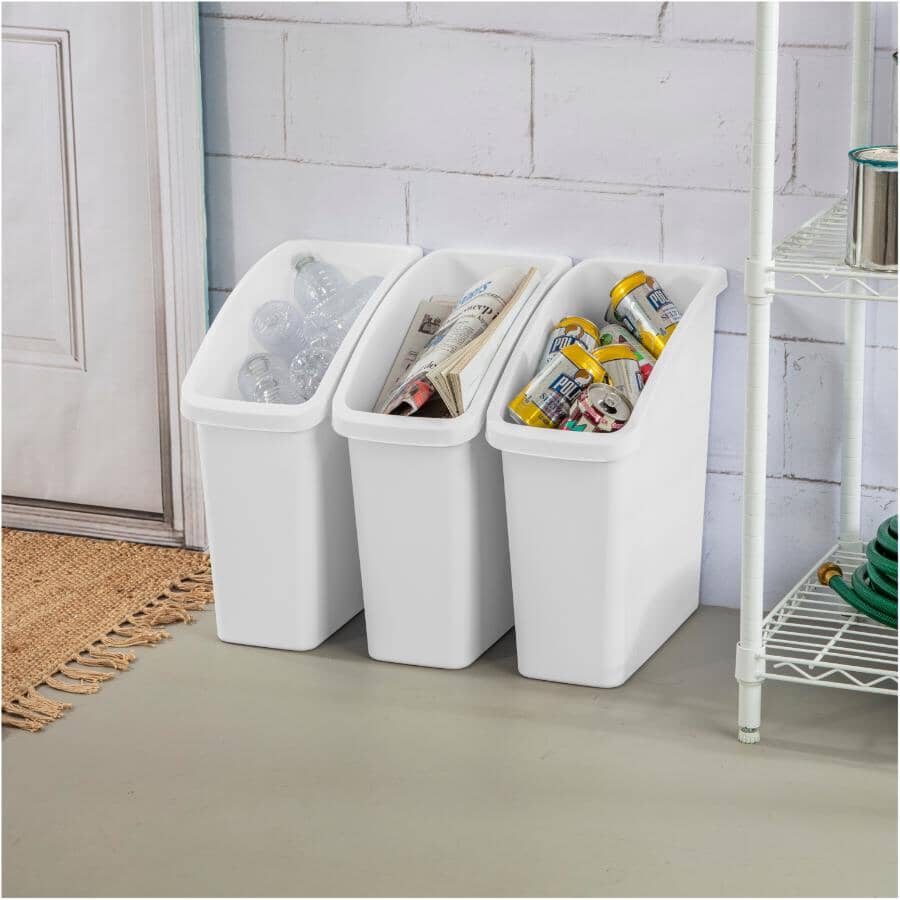 Under Sink Wastebasket - White, 30.3 L