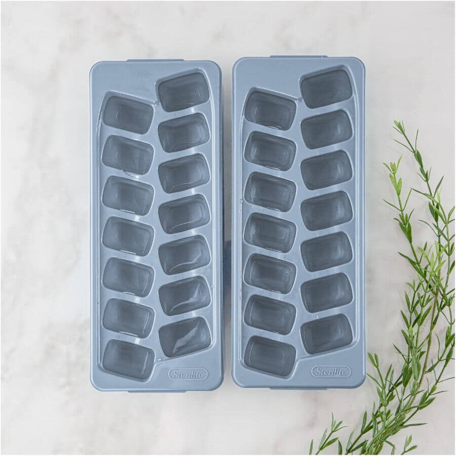 Plastic Ice Cube Trays - Blue, 2 Pack